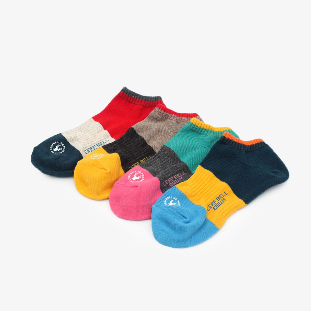 【肌柔】台灣製「防臭吸汗」糖果撞色棉柔船襪丨P1145