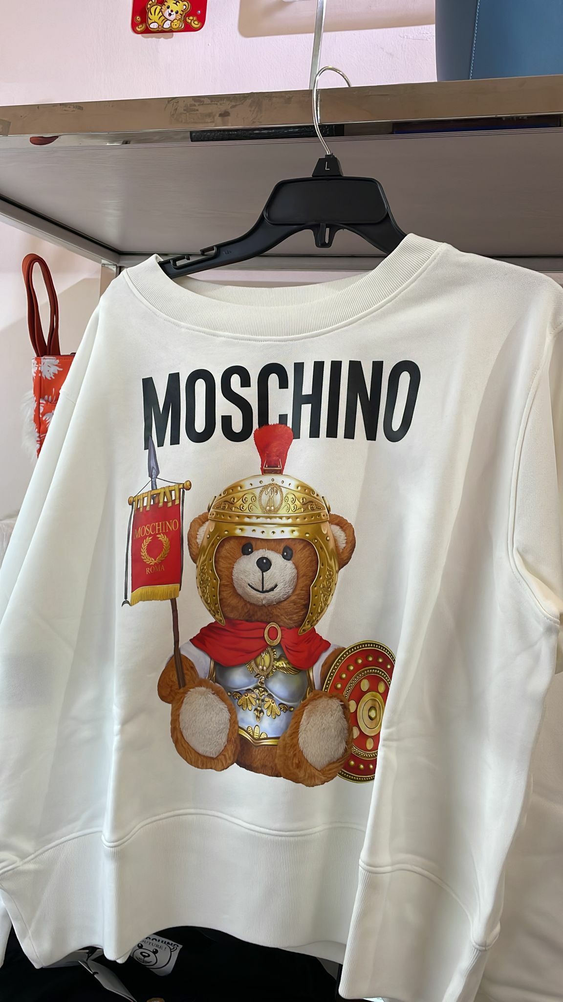 [S] MOSCHINO TOP GRADE QUALITY MOSCHINO PULLOVER, WHITE, ET1702-5527-2002 (SM42)