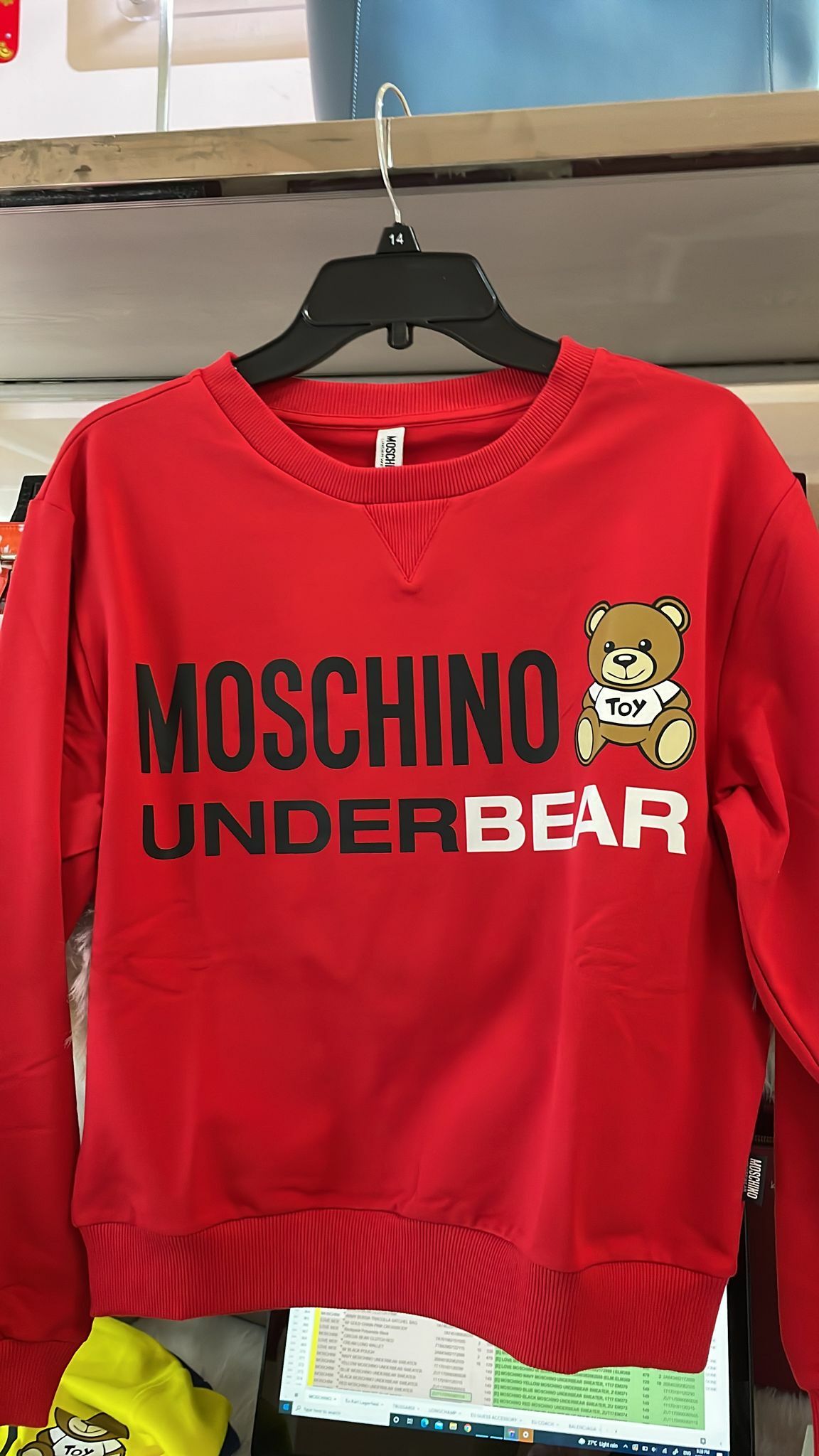 [S] MOSCHINO UNDERBEAR SWEATSHIRT, RED, ZUT1709-9006-0118 (SM50)