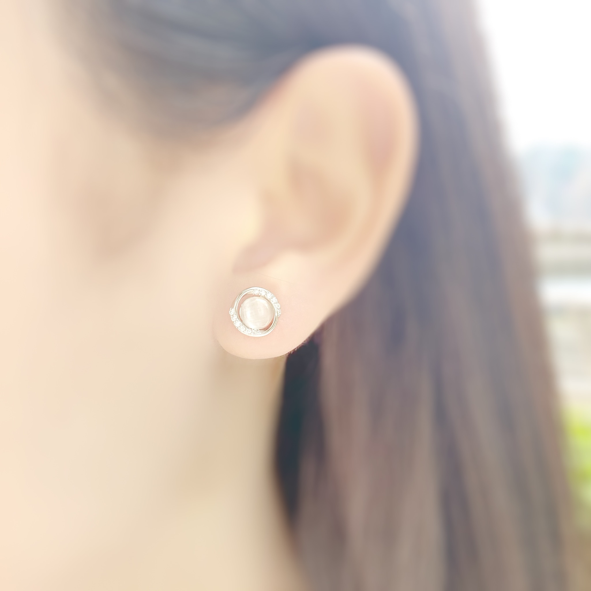 | 925 Silver・White Gold・Rose Gold・Opal | Around You Earrings（Silver / Rose Gold） | EA0525 |