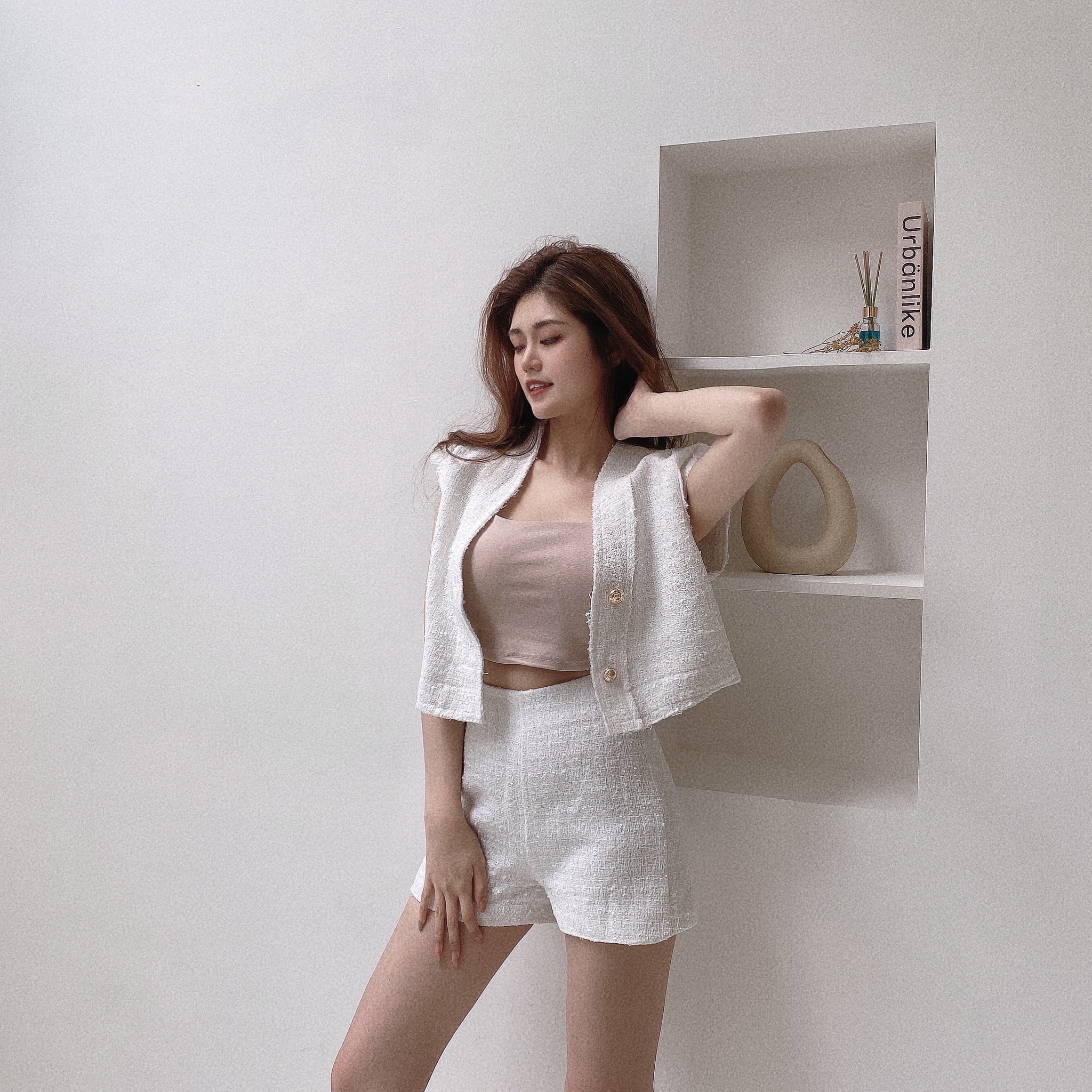 山茶花小香風金釦套裝/二色