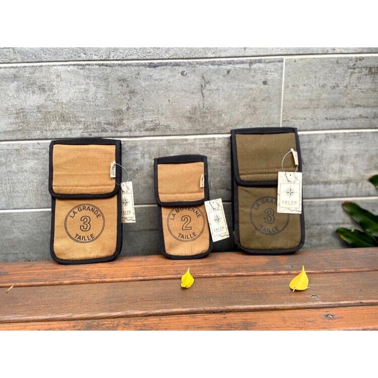 C&CP.H.便當盒收納袋 (小) 橄欖綠色/駝色 煮飯神器Trangia適用 露營 便當收納 帆布