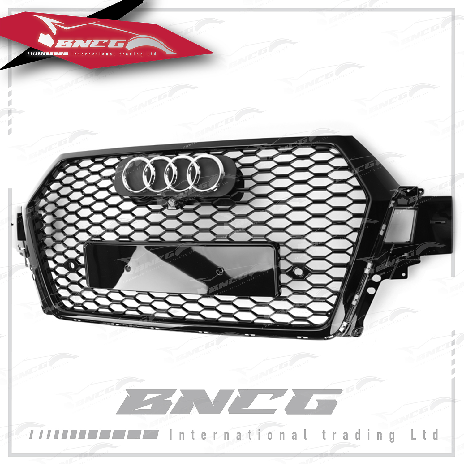 奧迪 Audi 15+年式 Q7 改 RSQ7 原車替換 改裝 黑框 中網 水箱蓋 水箱罩 含車標