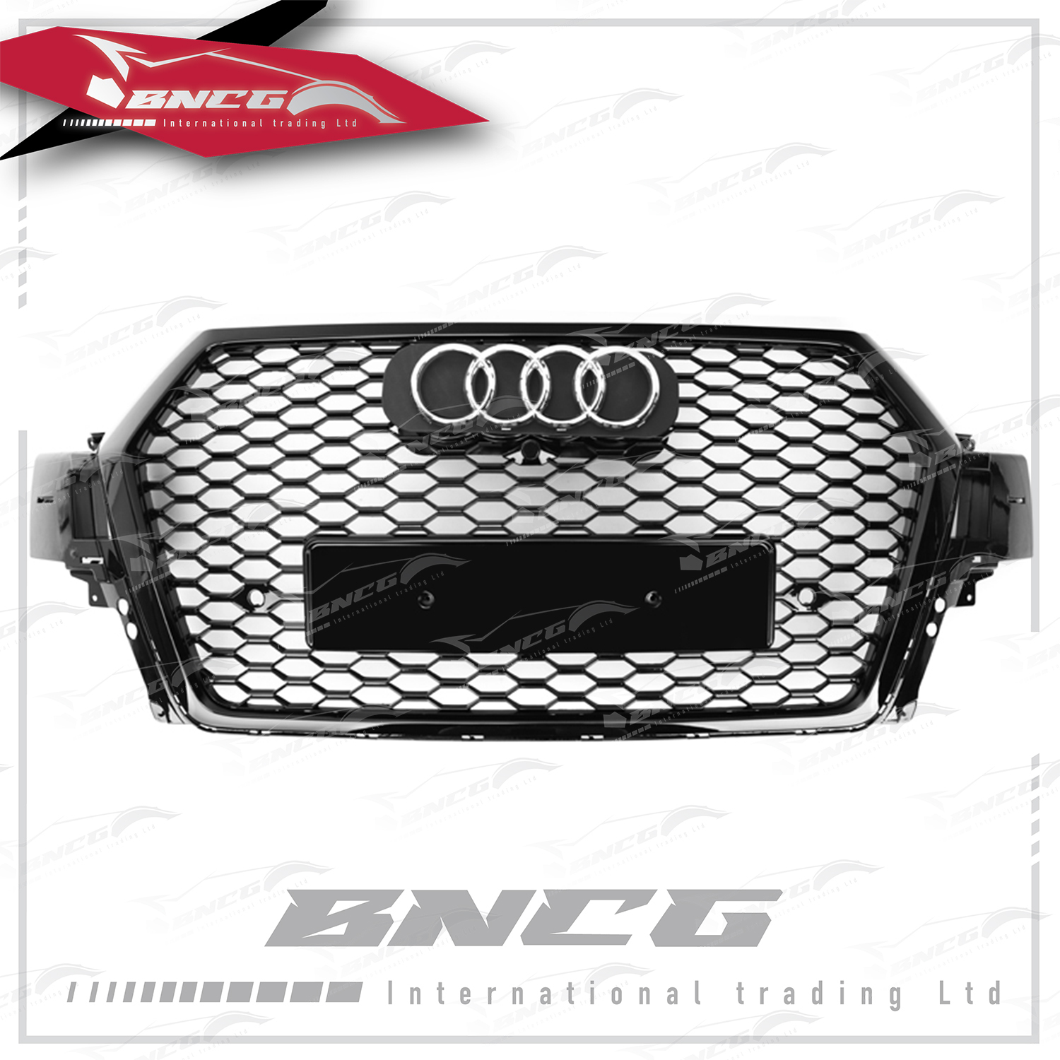 奧迪 Audi 15+年式 Q7 改 RSQ7 原車替換 改裝 黑框 中網 水箱蓋 水箱罩 含車標