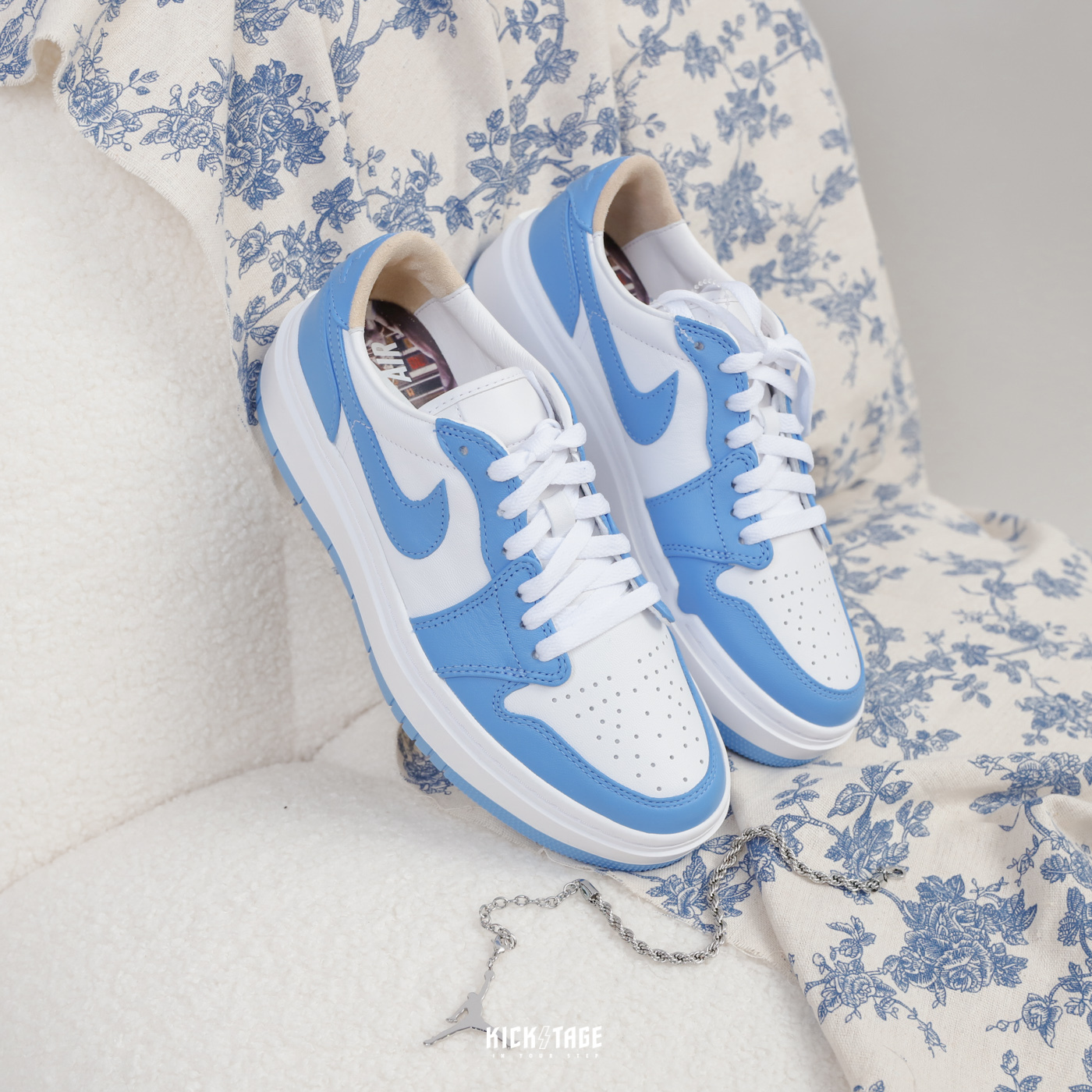 AIR JORDAN 1 LOW LV8D UNC 北卡藍增高厚底AJ1 休閒鞋DQ3698-141