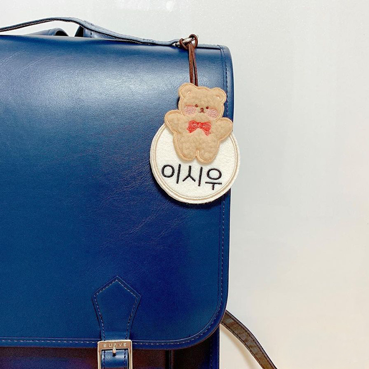 little bear 寶寶刺繡姓名牌