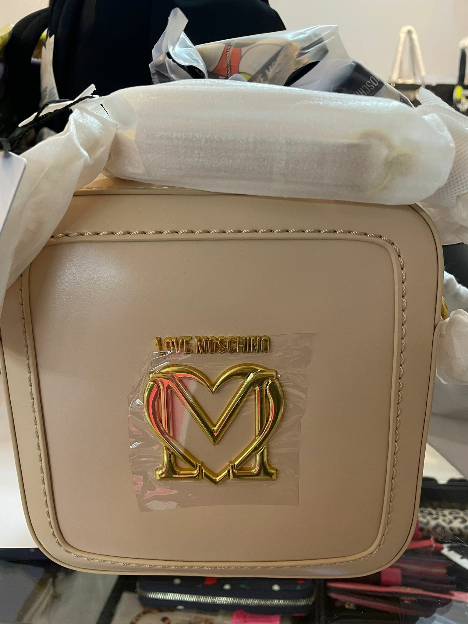 [S] LOVE MOSCHINO HANDBAG LOVE MOSCHINO, NATURALE JC4264PP0CKK0107, 8051578894142 FINAL SALE (SLM42)