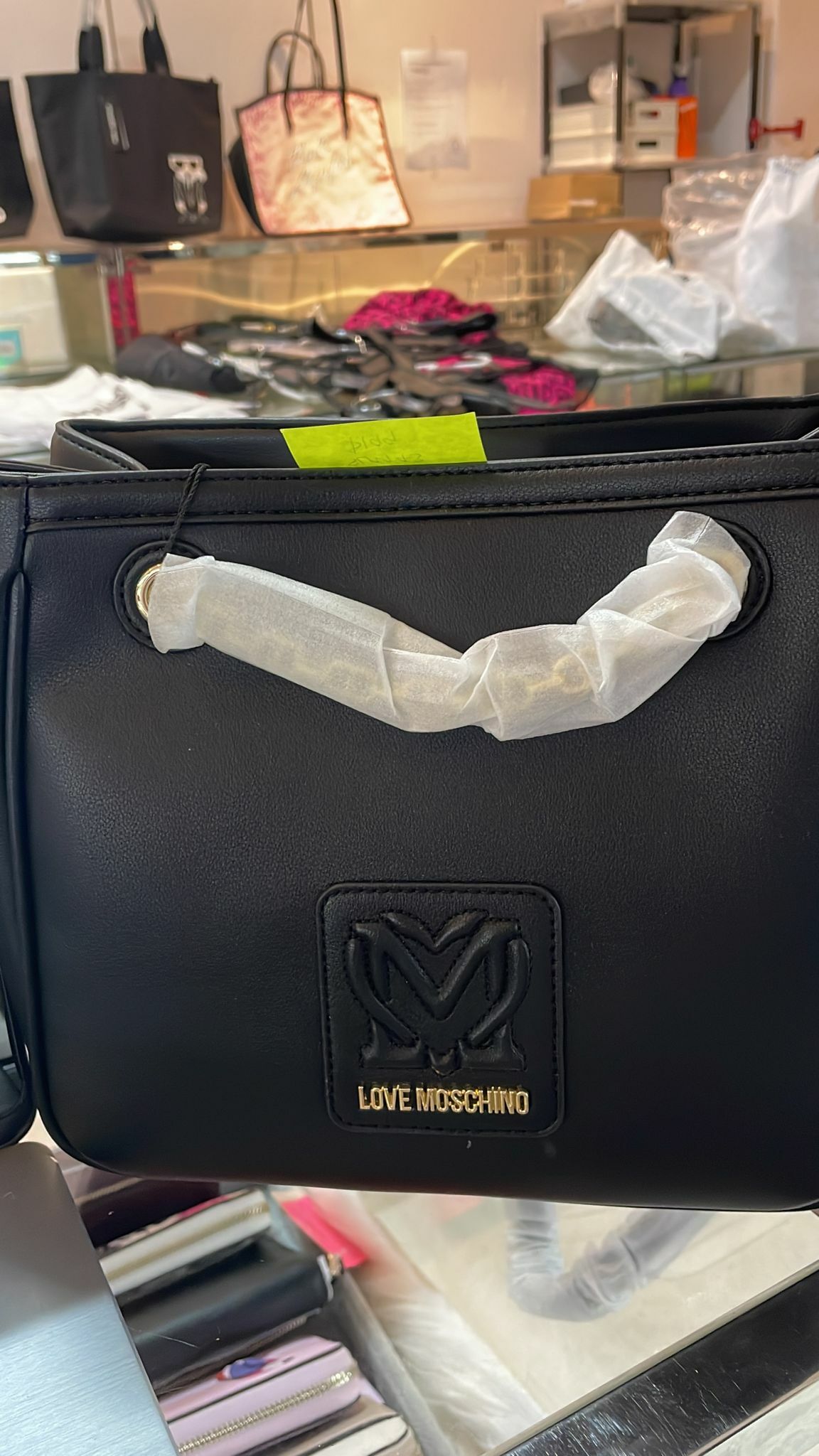 [S] LOVE MOSCHINO HANDBAG LOVE MOSCHINO, BLACK, 8051578173629 FINALE SALE (SLM43)