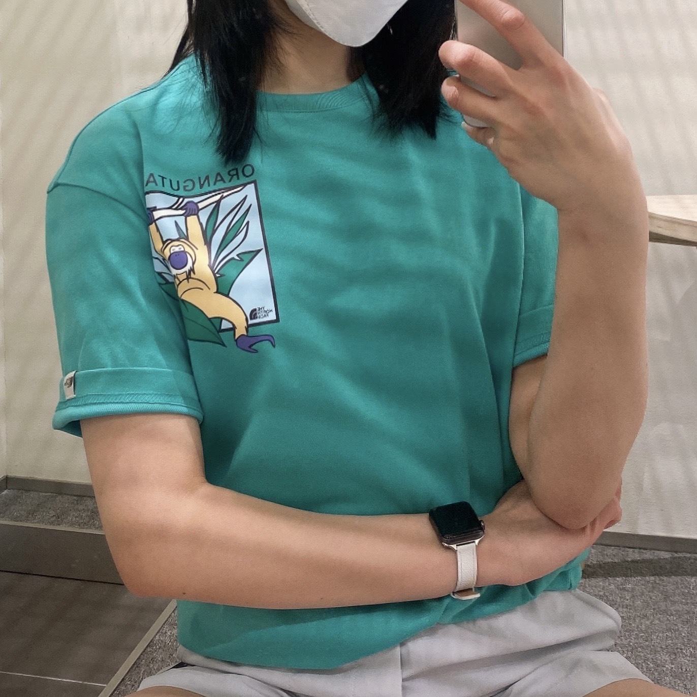 THE NORTH FACE 白標限定 ONE EARTH 猩猩 薄荷綠 短袖 短T  NT7UN05M