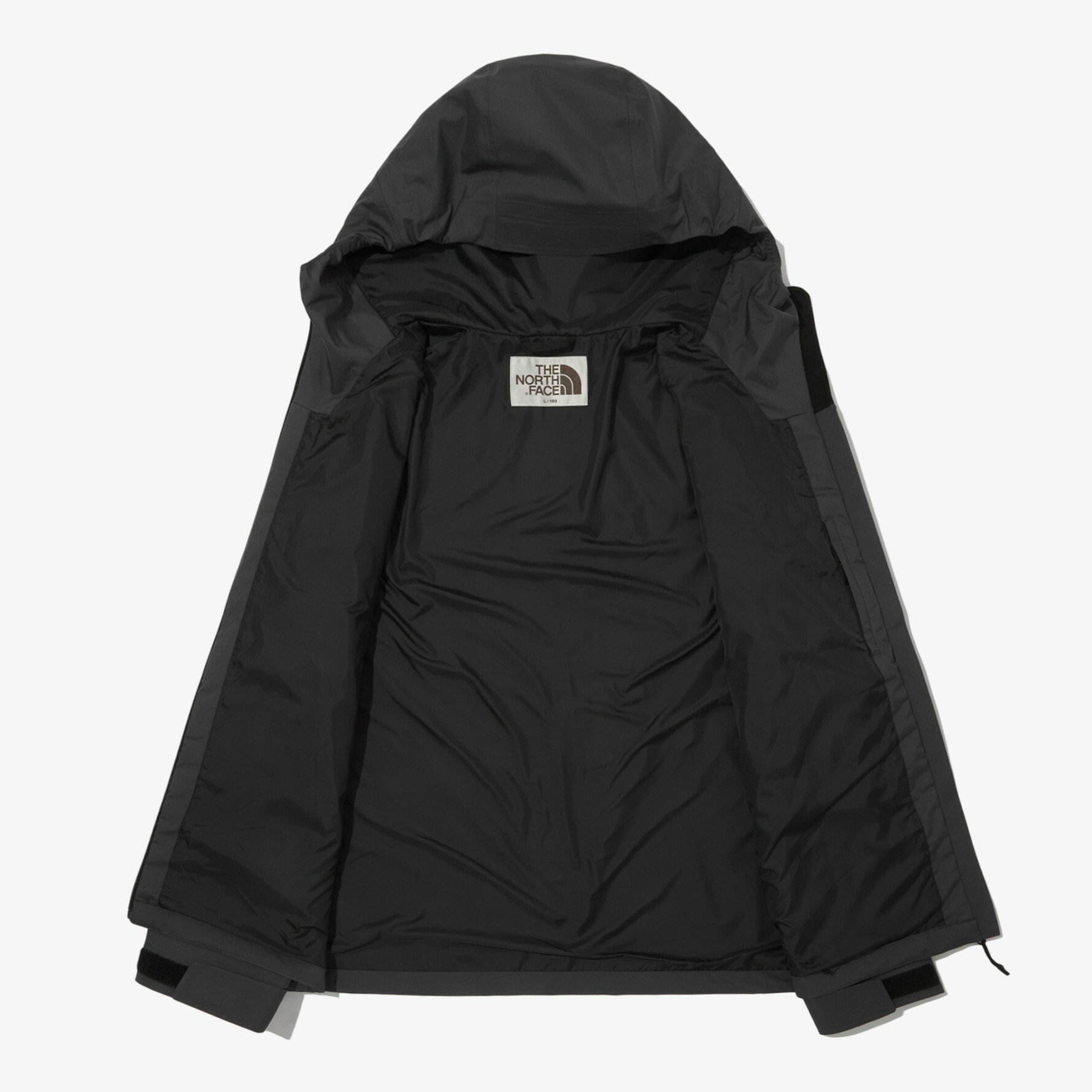 THE NORTH FACE 白標限定淺黑全天候防風連帽外套NJ2IN01K