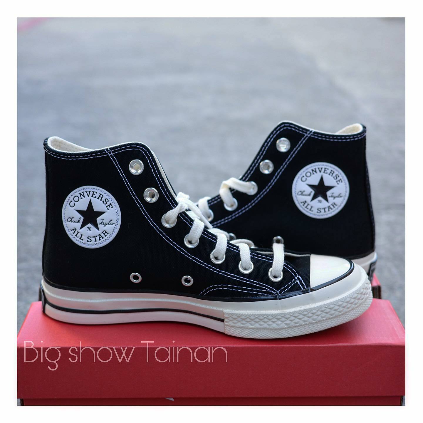 零碼出清 Converse 1970 奶油底 高筒 黑色【162050c】