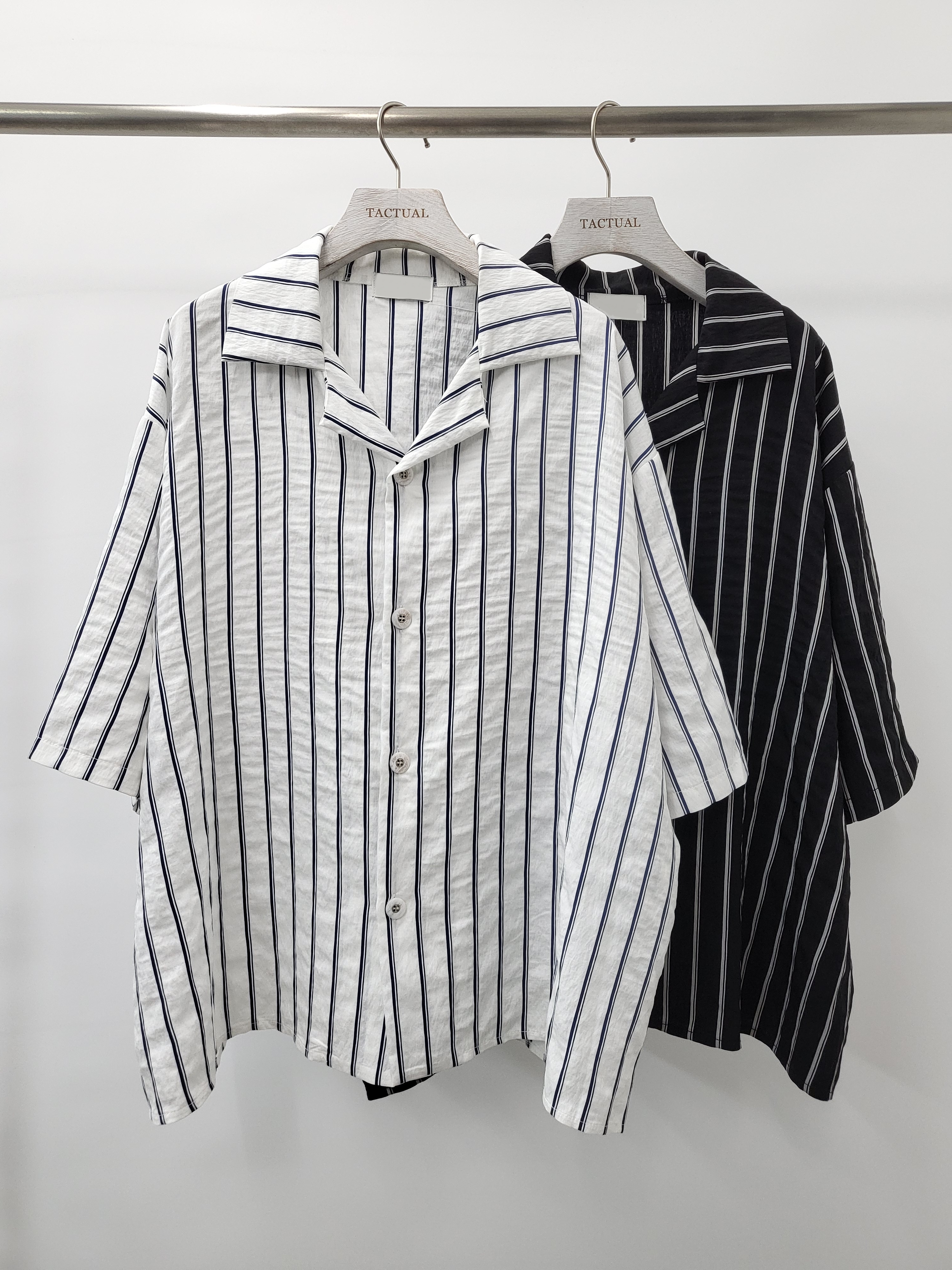 條子短袖恤衫 S1712