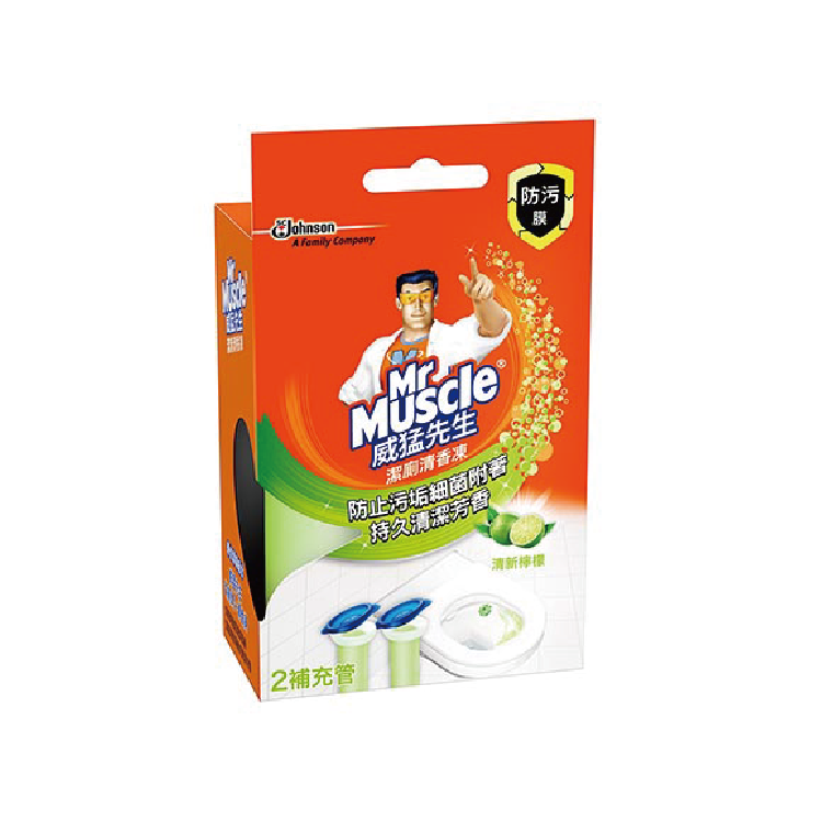 【莊臣】威猛先生潔廁清香凍-(檸檬)補充管*2入38g