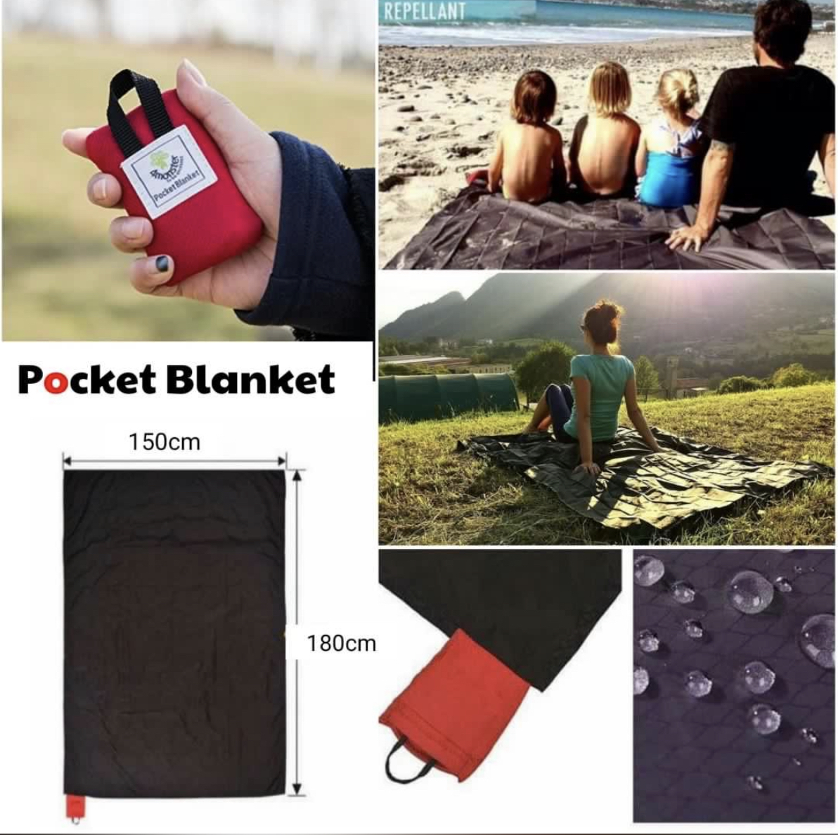 Pocket Blanket超輕巧防水野餐墊