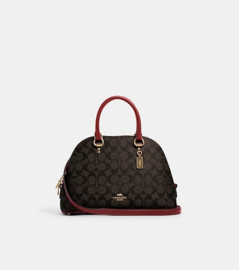 coach Katy Satchel In Signature Canvas