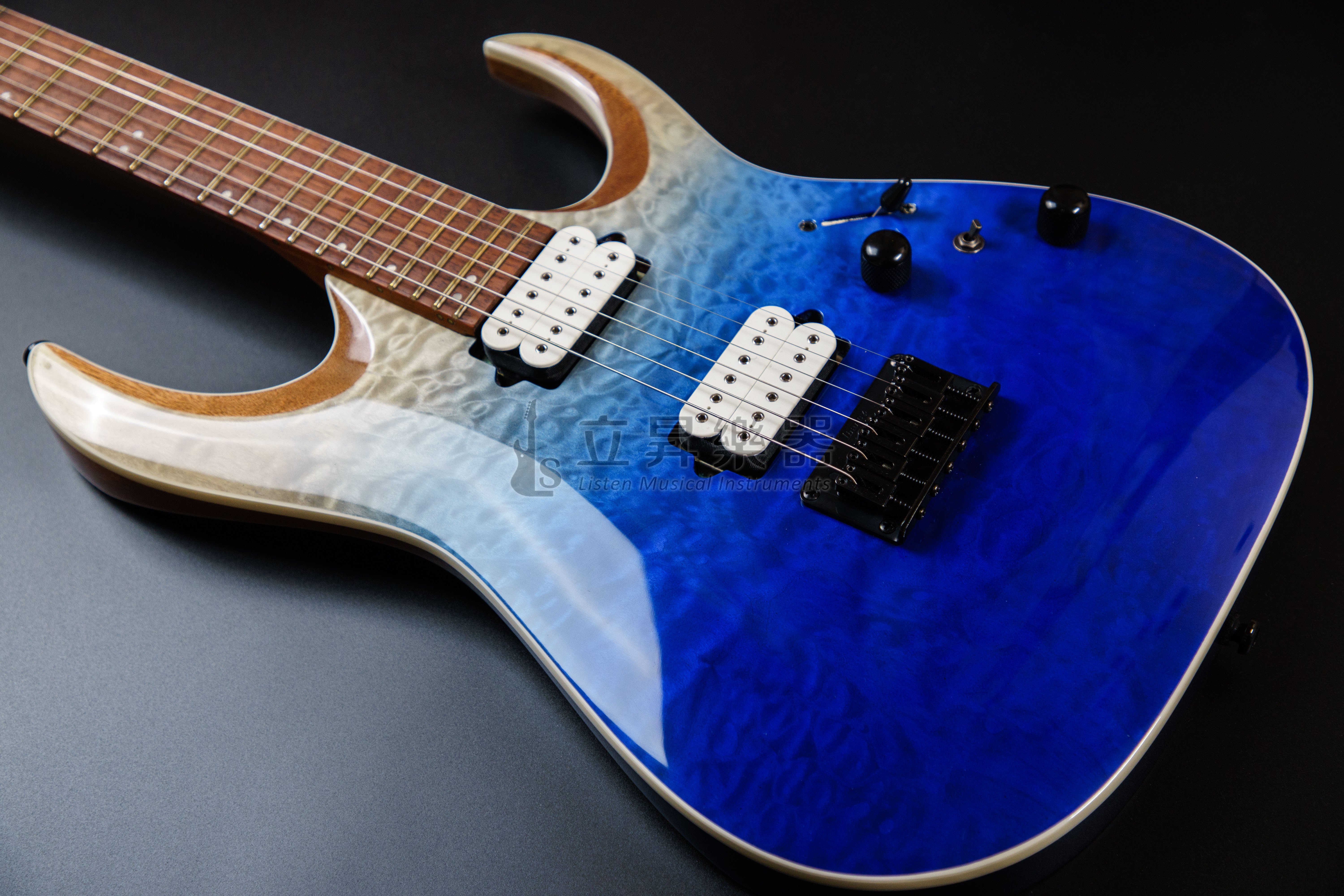 【現貨供應】Ibanez RGA42HPQM-BIG 藍色冰山漸層 雲狀楓木 烤楓木 電吉他 24格 切單