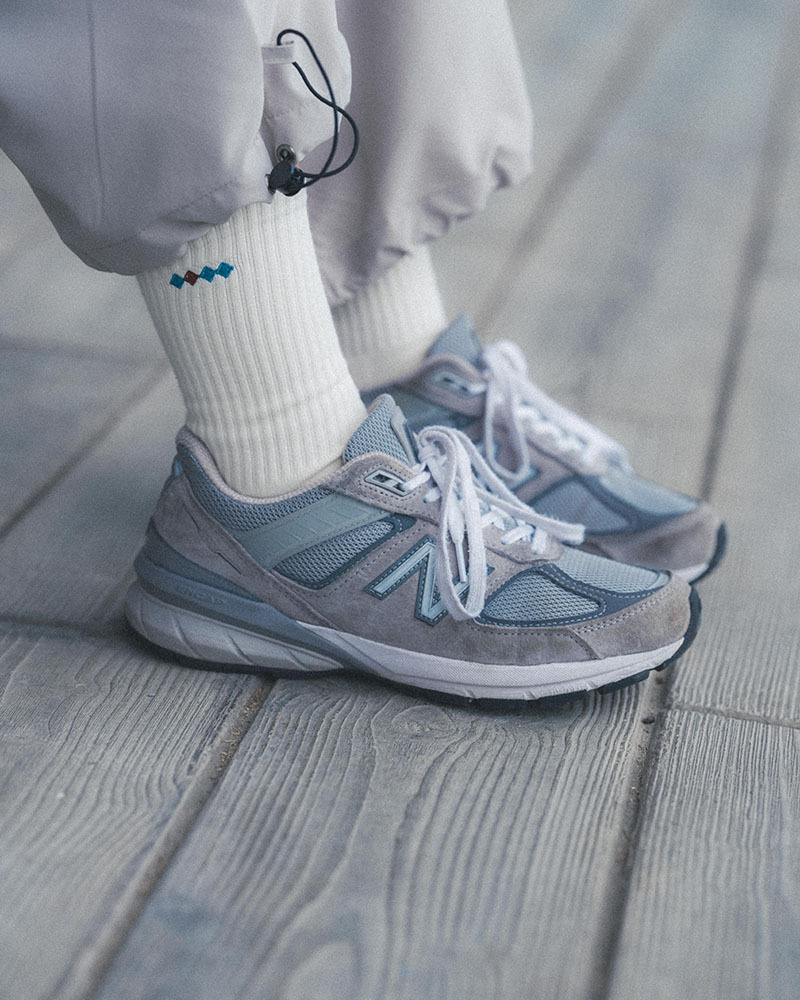 【FUMBLE】Essential Socks｜100% Cotton｜Fog Blue｜Creamy White｜Hong Kong Original Design