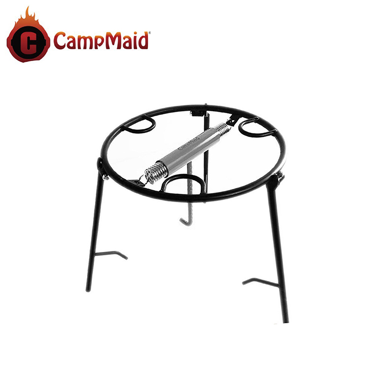 【絕版品】CampMaid 美國 鑄鐵鍋好幫手-多功能鍋架 折疊收納/好攜帶/登山露營/戶外烤肉 51CM60000