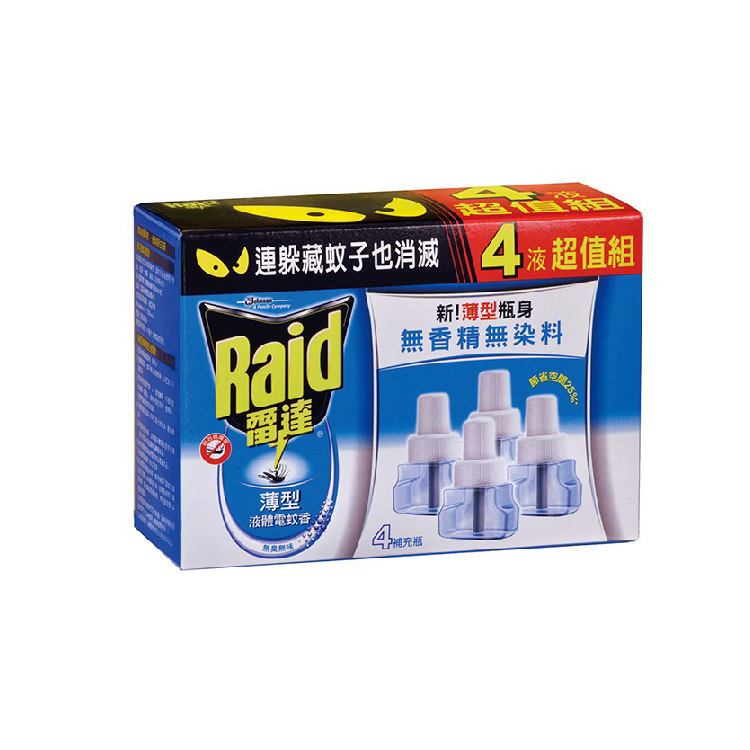 【雷達】薄型液體電蚊香-無味 重裝(41mlX4)