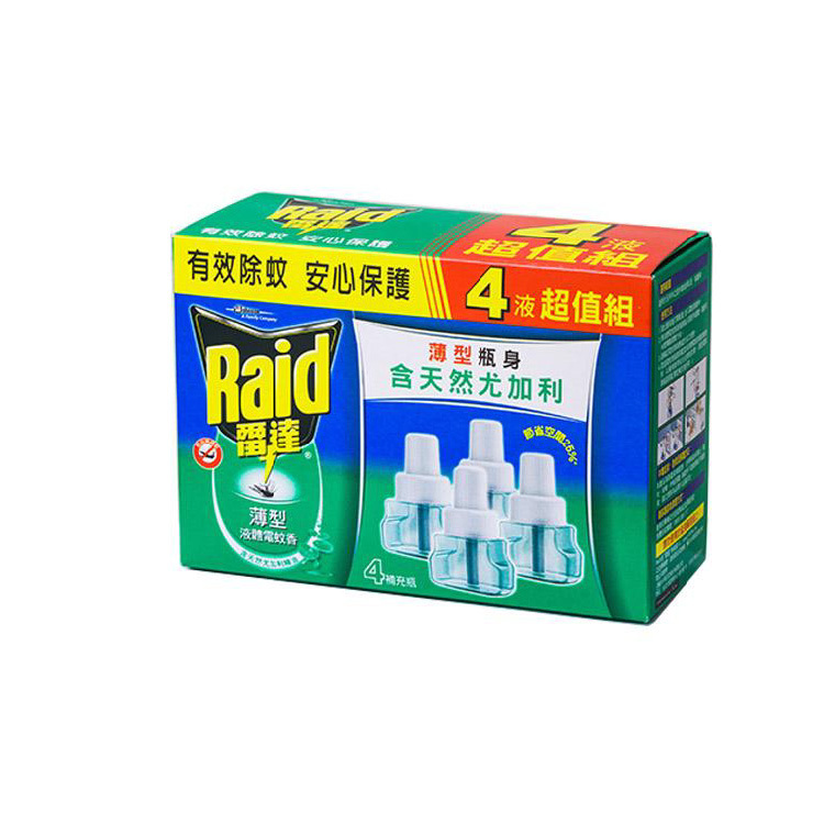 【雷達】薄型液體電蚊香-尤加利 重裝(41mlX4)