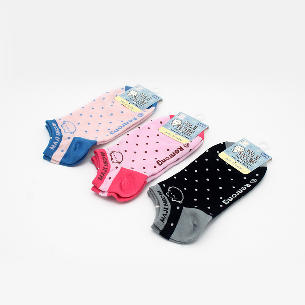 【肌柔】台灣製「卡通造型」正版授權丨麻吉貓點點船襪(成人款)丨TWSW004