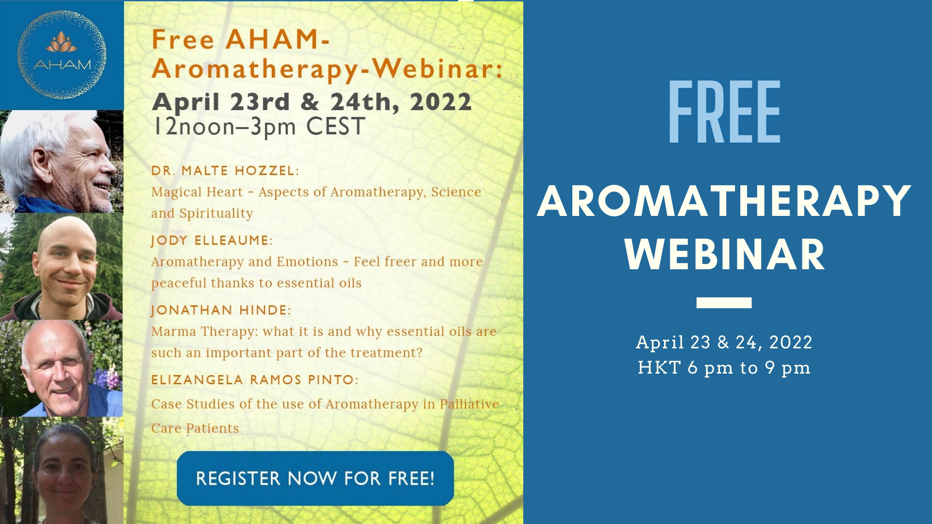 AHAM; Aromatherapy webinar, 香薰治療, oshadhi, AHAM Academy