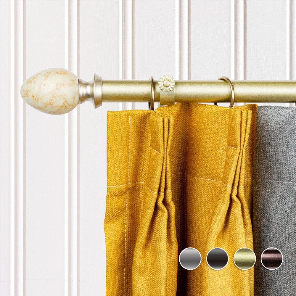 25.4mm│圓潤石藝│伸縮窗簾桿│4色2尺寸
