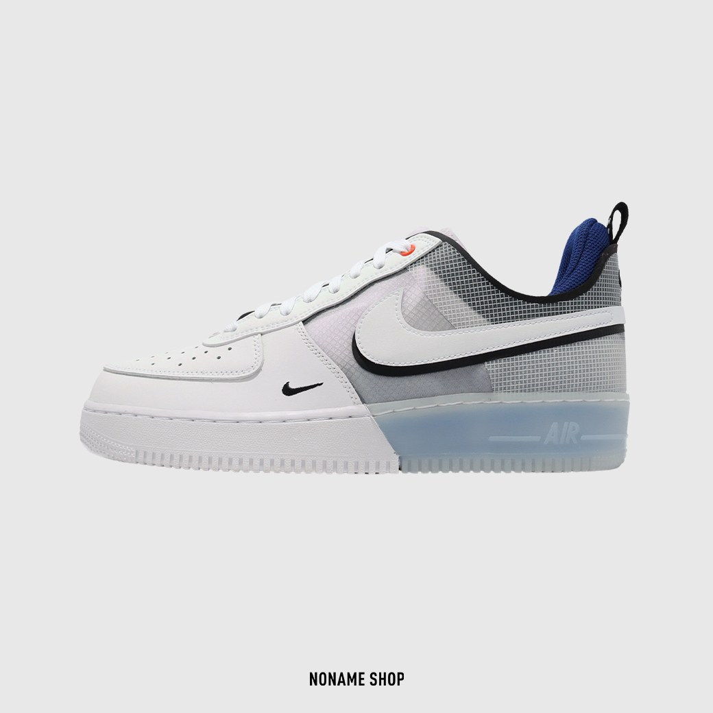 NIKE AIR FORCE 1 REACT 雙勾解構拼接灰藍