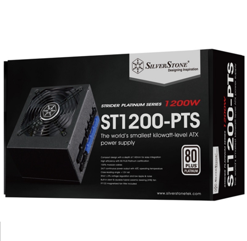 米特3C數位–銀欣 ST1000-PTS 電源供應器/1000W PLUS白金認證