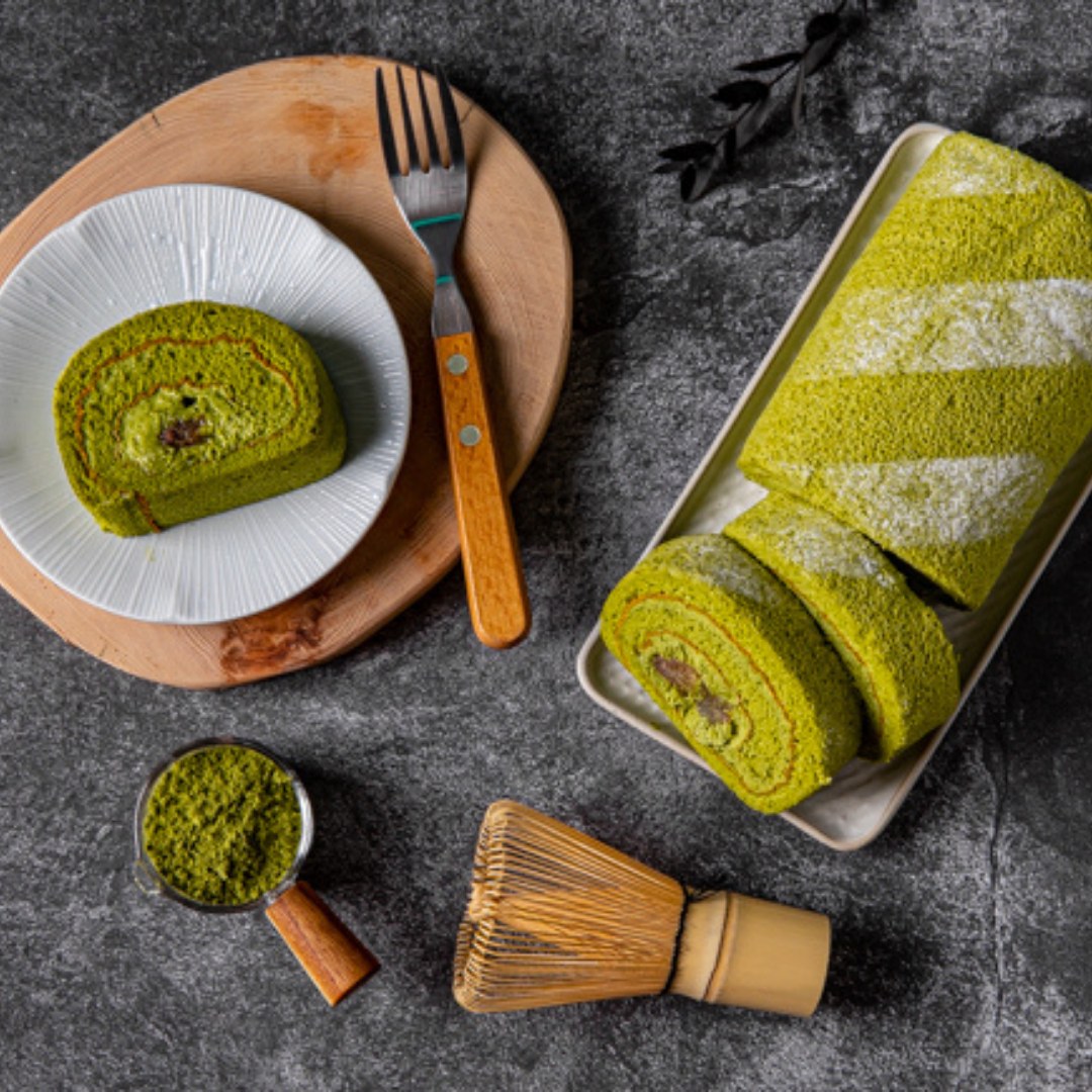 【米樂客】抹茶栗香生乳捲｜小山園抹茶Ｘ法國安東栗子Ｘ法國鮮奶油｜無麩質