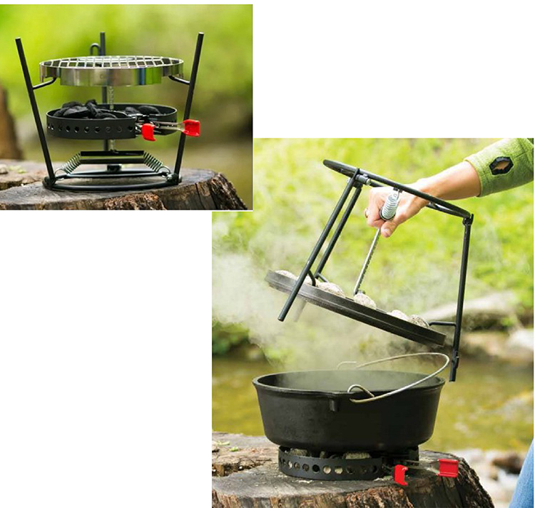 【絕版品】CampMaid 美國 鑄鐵鍋好幫手-夾式火炭盆 彈簧夾鉗/好攜帶/登山露營/戶外烤肉 51CM60001