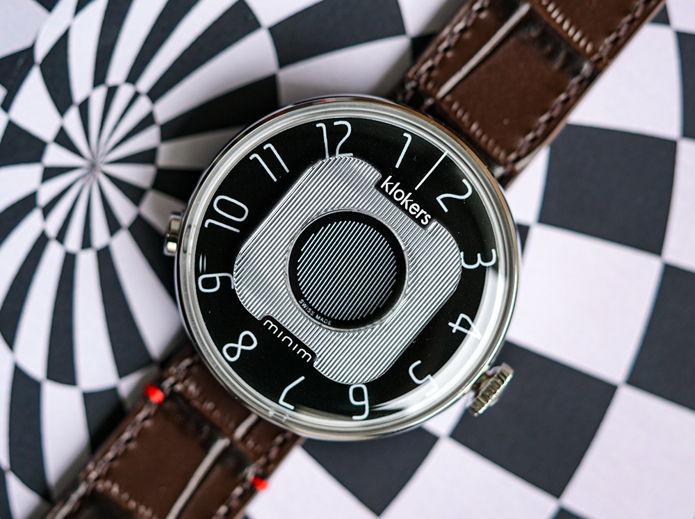 KLOK-08-M2 石墨黑色錶頭+皮革錶帶搭配摺疊錶扣