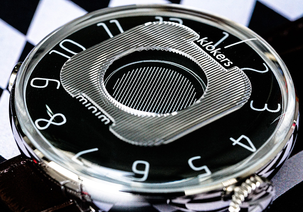 KLOK-08-M2 石墨黑色錶頭+皮革錶帶搭配摺疊錶扣