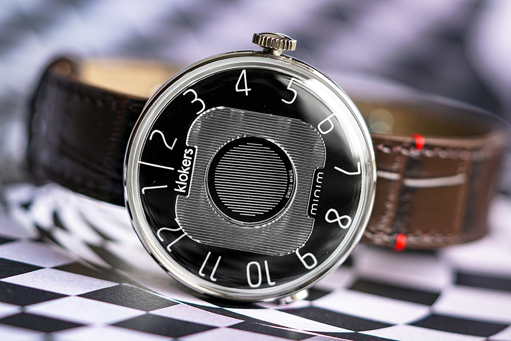 KLOK-08-M2 石墨黑色錶頭+皮革錶帶搭配摺疊錶扣