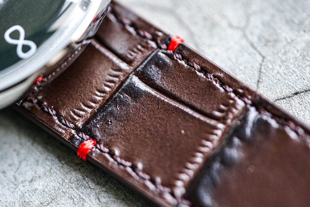 KLOK-08-M2 石墨黑色錶頭+皮革錶帶搭配摺疊錶扣