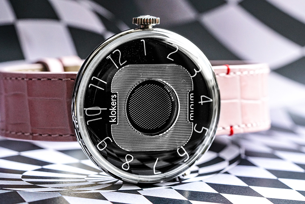 KLOK-08-M2 石墨黑色錶頭+皮革錶帶搭配摺疊錶扣