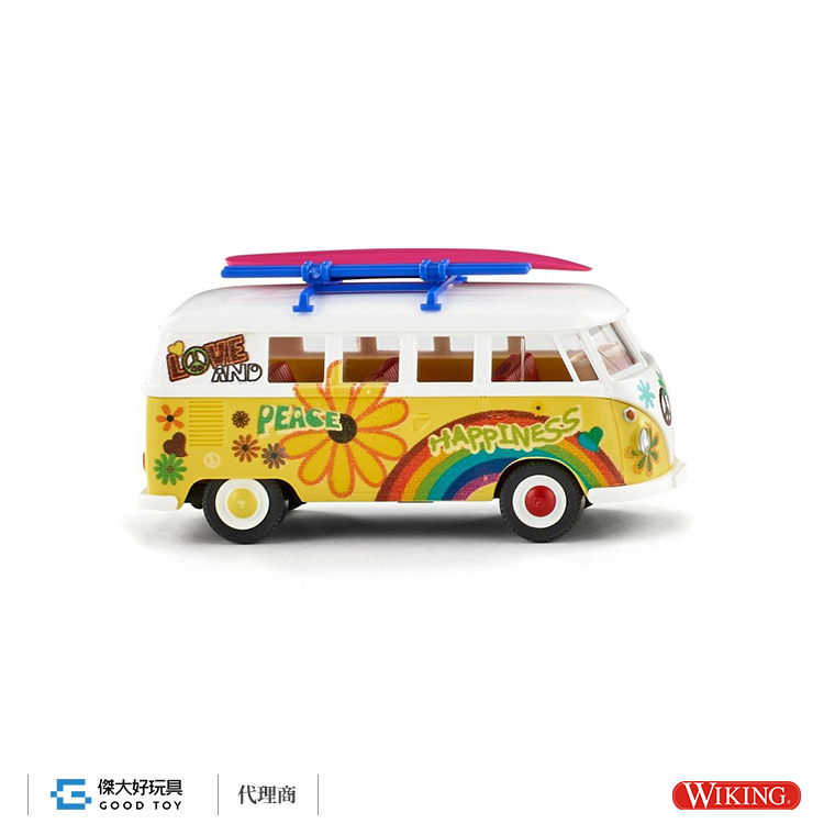Wiking 079725 (HO) VW T1 廂型小巴-Flower Power 花的力量