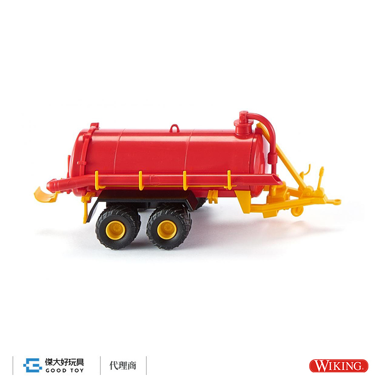 Wiking 038202 (HO) 真空罐拖車 紅/黃色