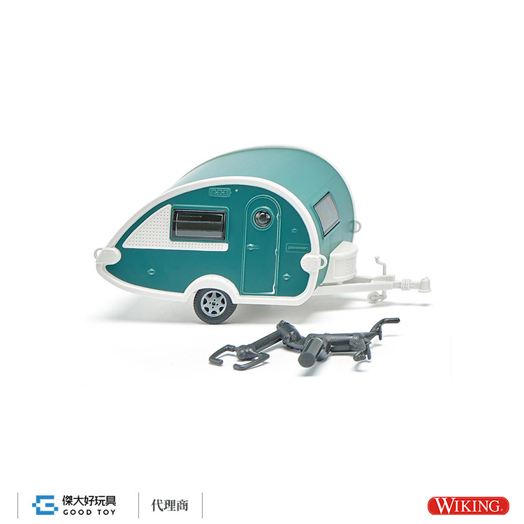 Wiking 009238 (HO) TAB Teardrop Camper 淚珠露營車-綠/珍珠白色