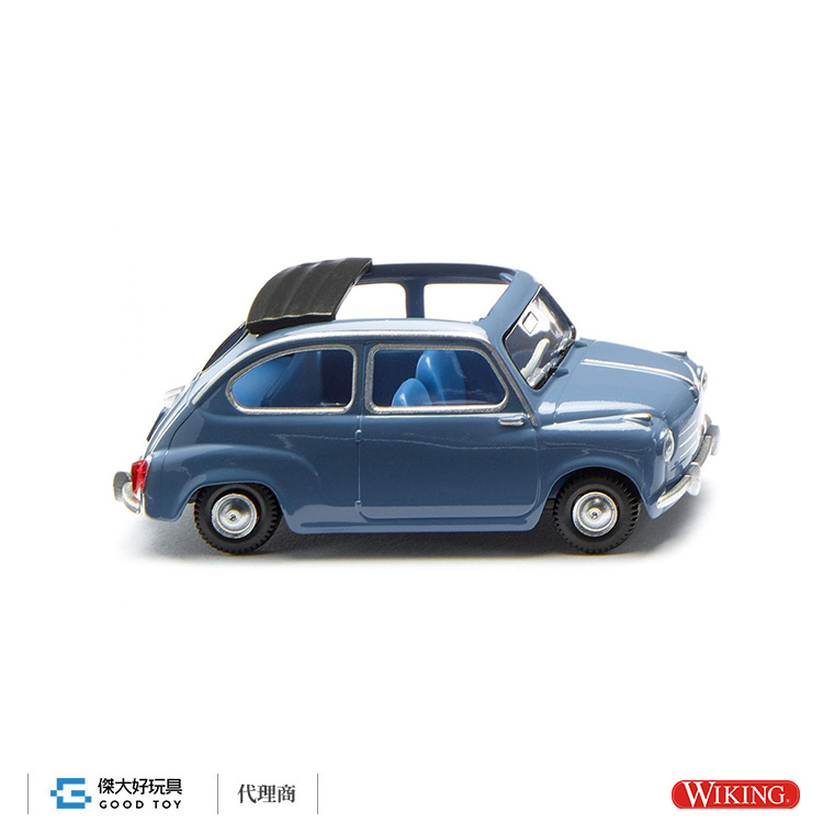 Wiking 009906 (HO) Fiat 600 飛雅特-亮藍色