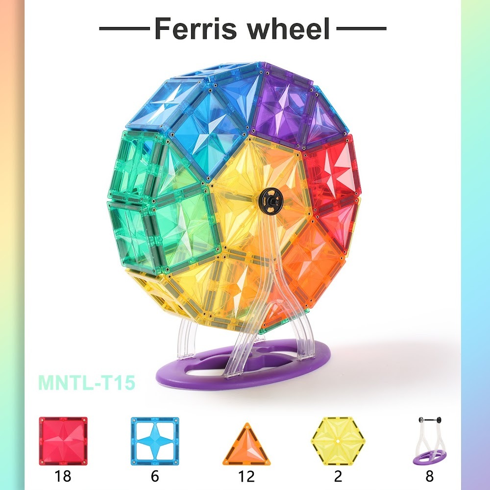 Magna tiles ferris ruggest wheel