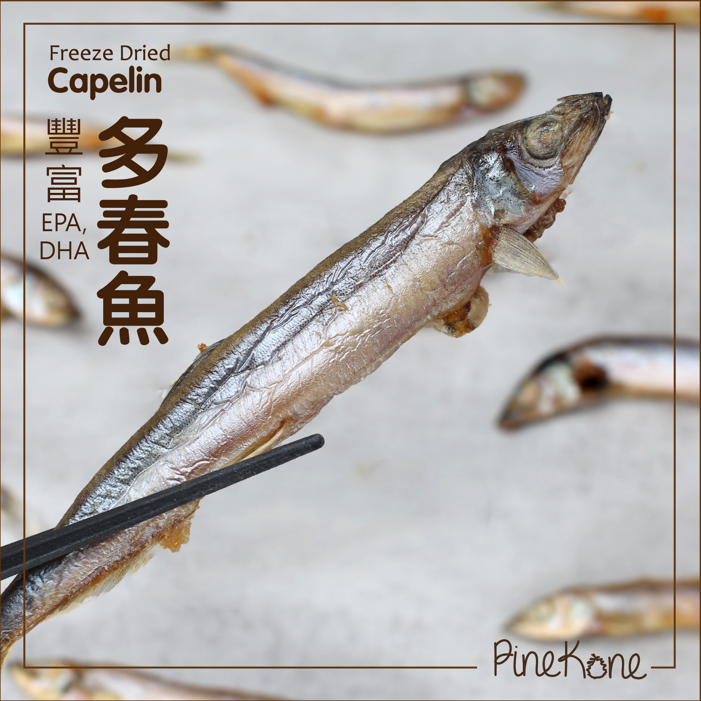 Pinekone - 原條多春魚 40g <豐富EPA,DHA，容易消化，提升免疫力 >
