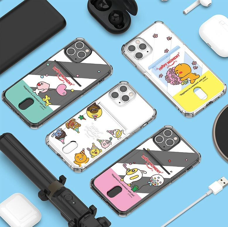 Kakao Friends - Clear Card Soft Case - 透明防撞卡槽手機保護軟殼 S2 14 S23