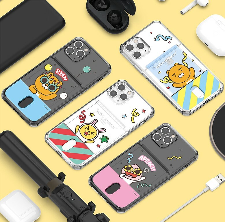 Kakao Friends - Clear Card Soft Case - 透明防撞卡槽手機保護軟殼 S2 14 S23