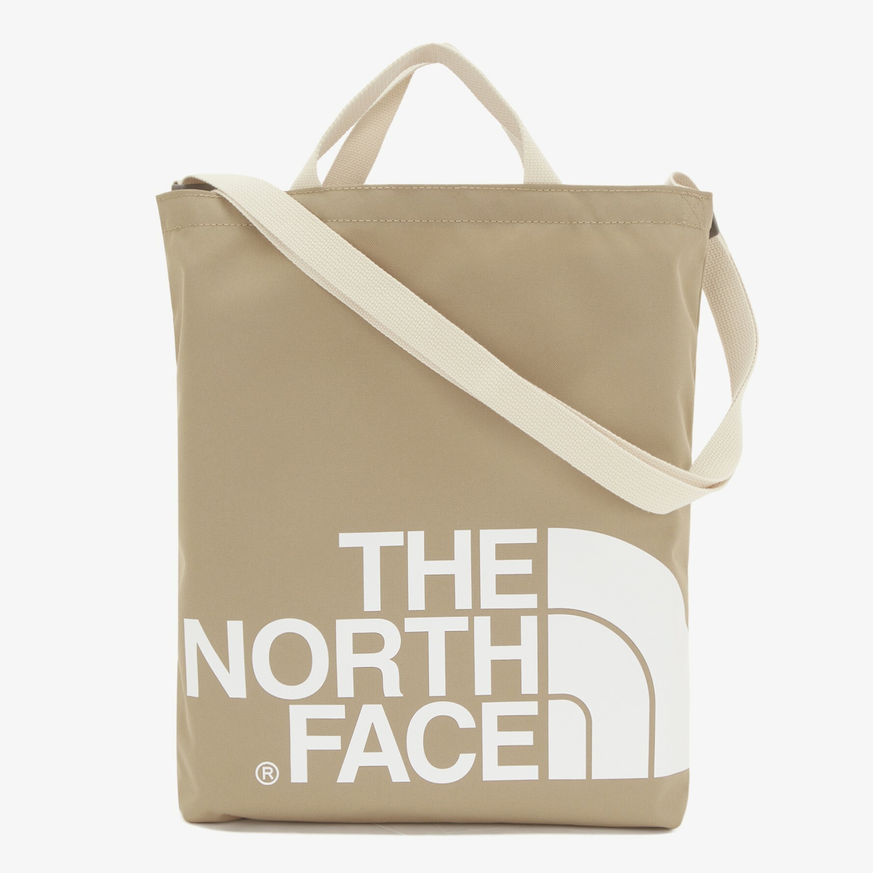 THE NORTH FACE 白標限定 大LOGO 托特包 手提 側背 奶茶 TOTE NN2PN09N