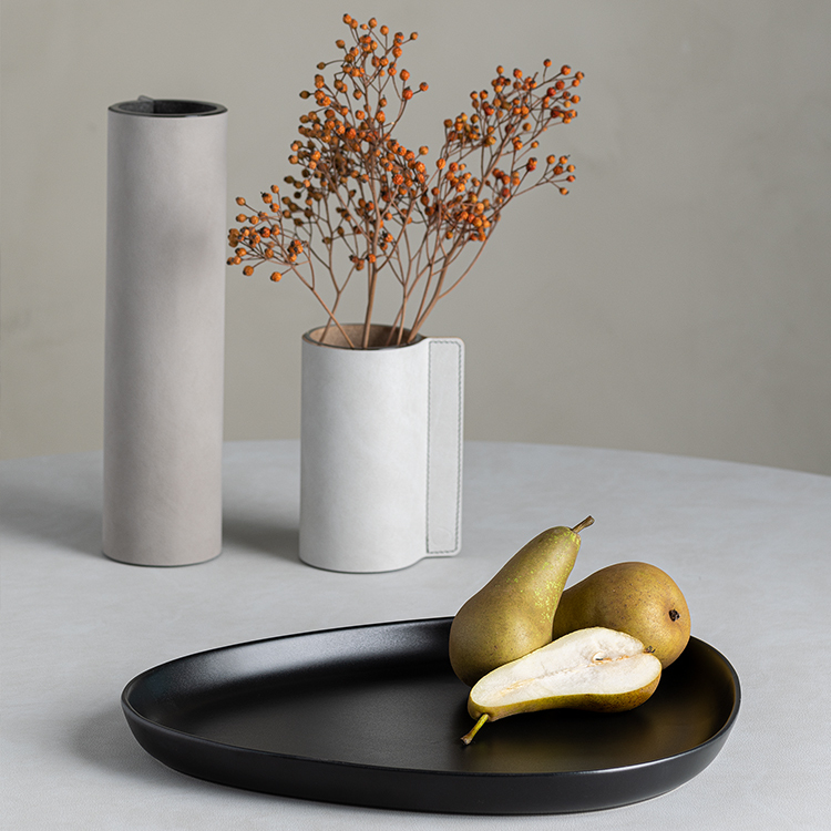 丹麥LINDDNA 炻器大淺盤-消光黑