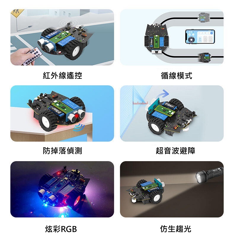 microPython教育機器人(Pico 智慧小車) (未組裝)