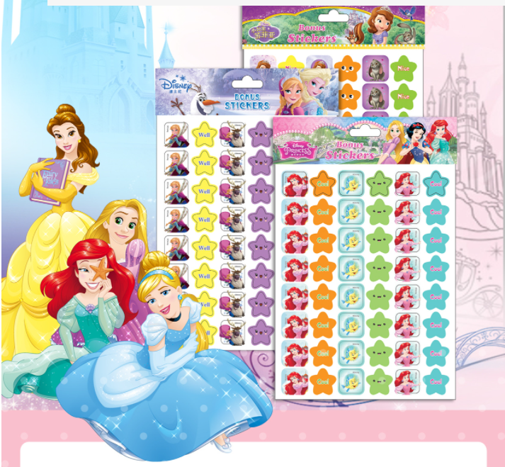 迪士尼奬勵系列卡通貼紙 62802