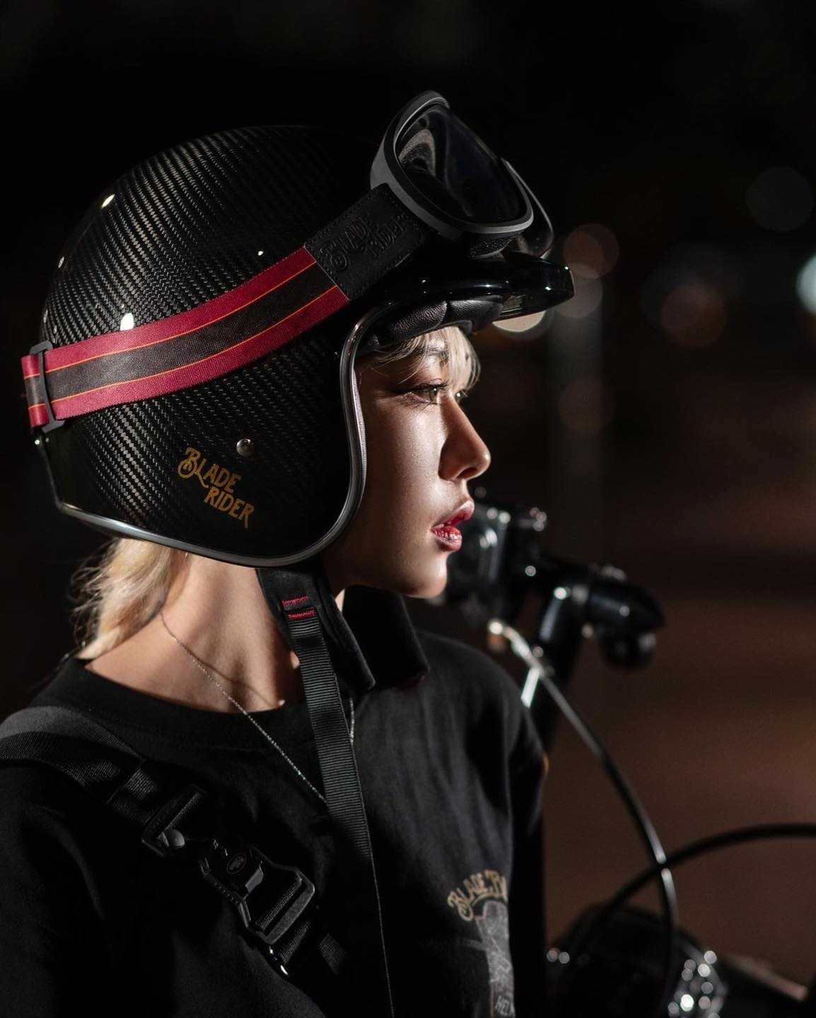 BLADE RIDER VIKINGS 二代 CARBON 亮光碳纖維 復古帽 3/4罩