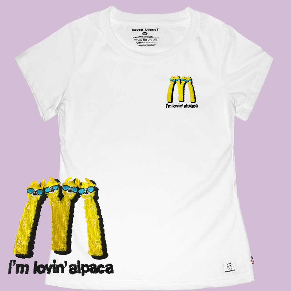 Embroidery -I'm Lovin' Alpaca 麥當駝 女版 刺繡